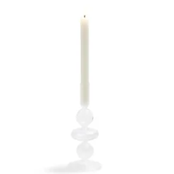 Bougeoir chandelier verre incolore Ø8,7xH21,5cm < Gifi Discount