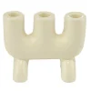 Bougeoir dolomite triple 15x12xH6cm (2 modèles)