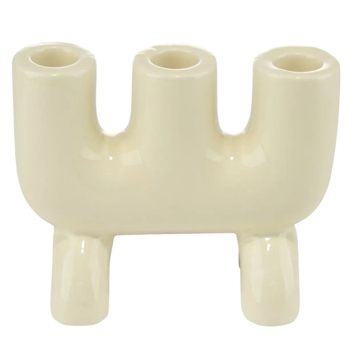 Bougeoir dolomite triple 15x12xH6cm (2 modèles)