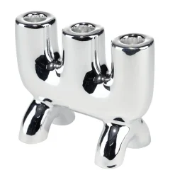 Bougeoir dolomite triple 15x12xH6cm (2 modèles)
