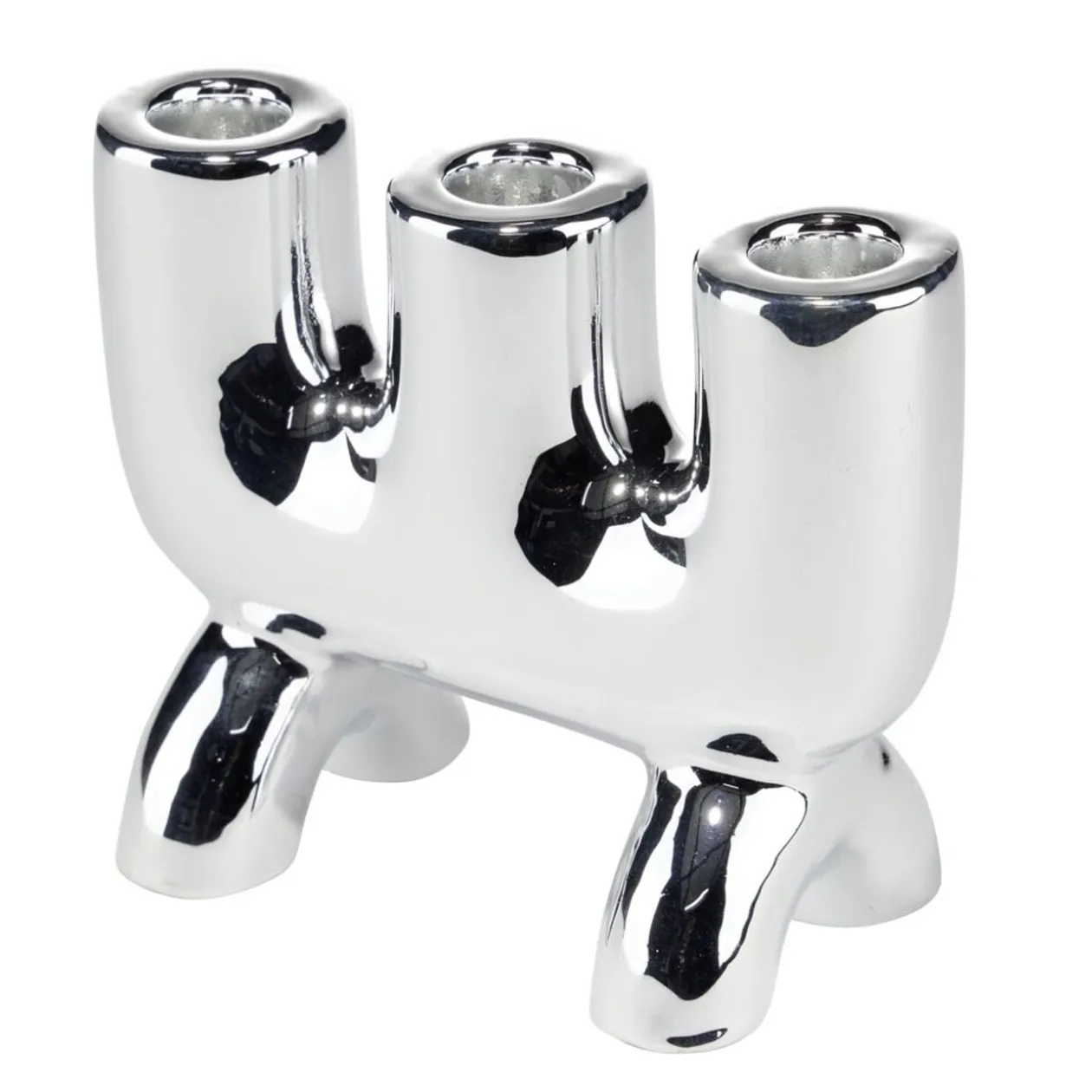 Bougeoir dolomite triple 15x12xH6cm (2 modèles)