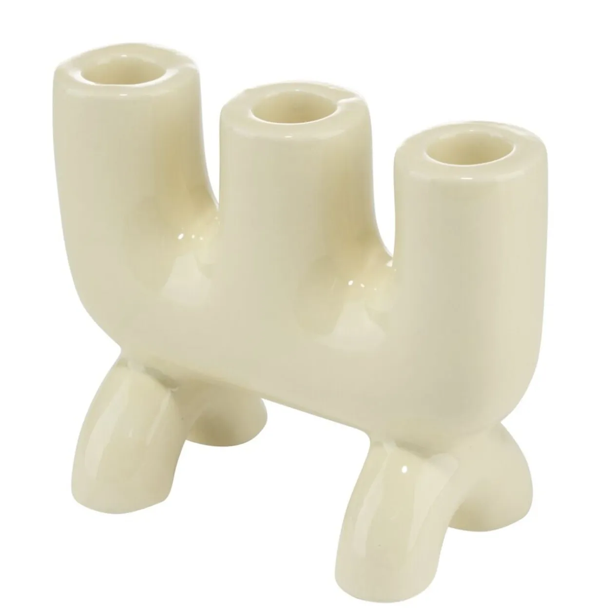 Bougeoir dolomite triple 15x12xH6cm (2 modèles)