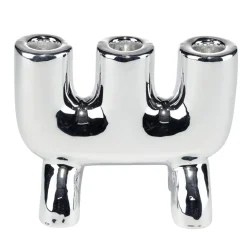 Bougeoir dolomite triple 15x12xH6cm (2 modèles)