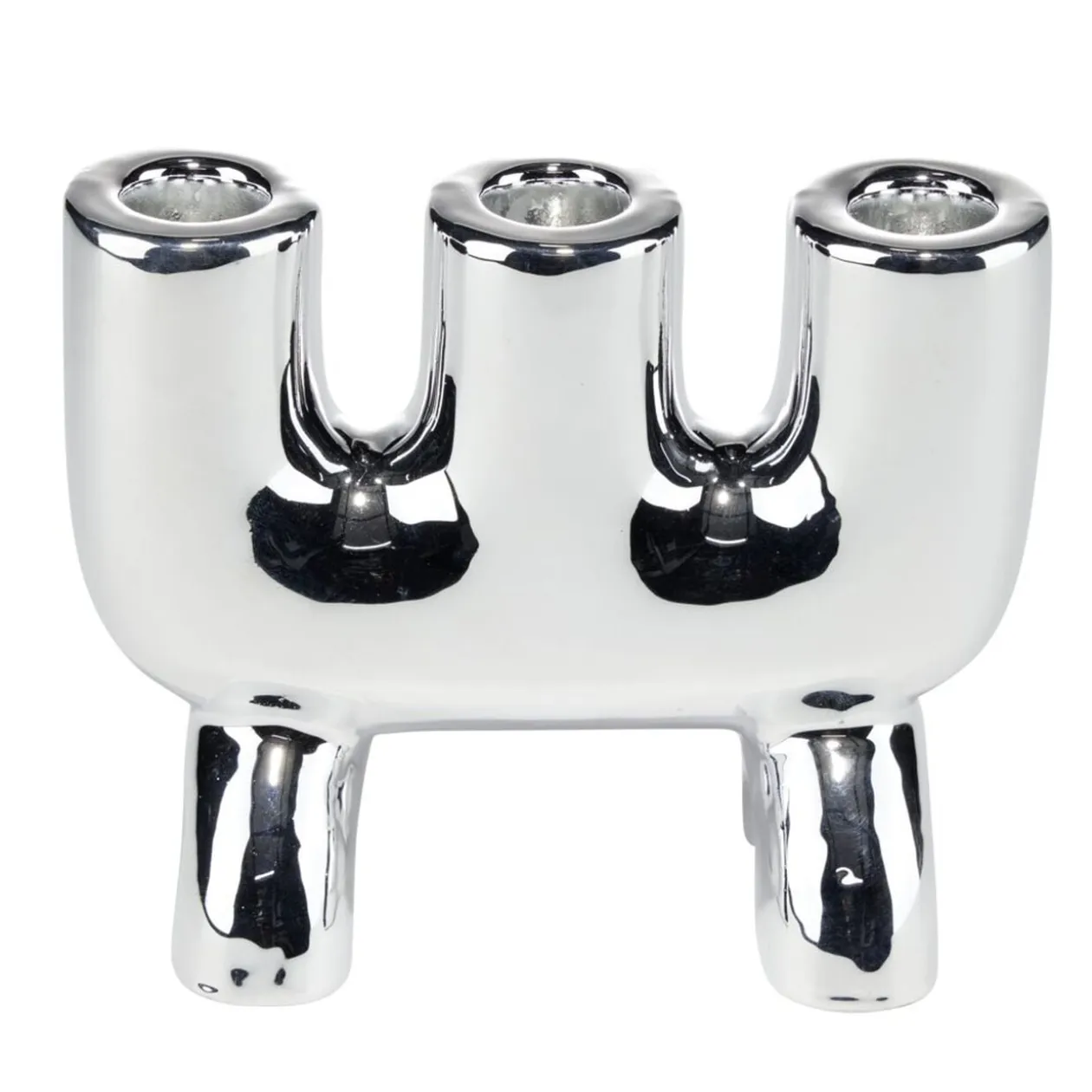 Bougeoir dolomite triple 15x12xH6cm (2 modèles)