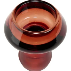 Bougeoir forme champignon verre Ø6XH7 cm (3 modèles rouge/vert/jaune) < Gifi Clearance