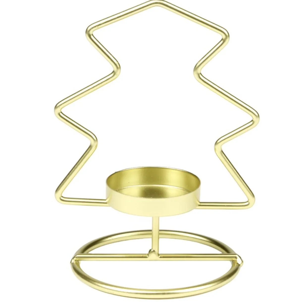 Bougeoir forme sapin de Noël métal doré L11X8XH15 cm < Gifi Best
