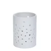 Bougeoir LED céramique ajouré noir Ø7,8xH10,5cm < Gifi Online