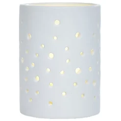 Bougeoir LED céramique ajouré noir Ø7,8xH10,5cm < Gifi Online
