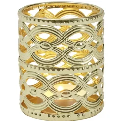 Bougeoir métal ajouré H.6,5 cm < Gifi Discount