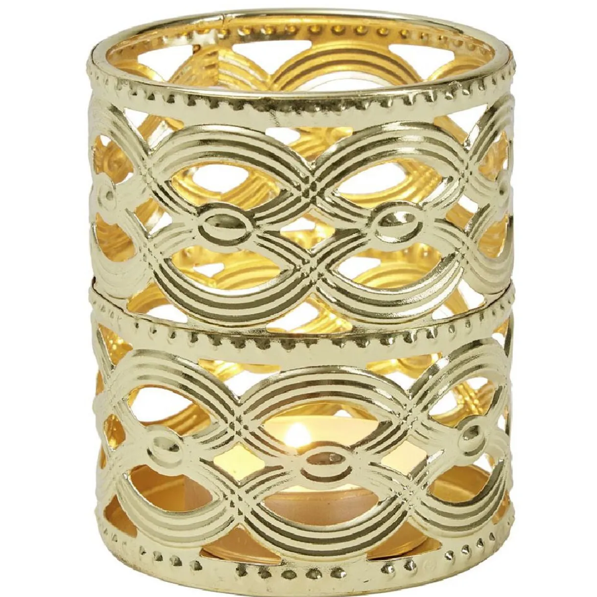 Bougeoir métal ajouré H.6,5 cm < Gifi Discount