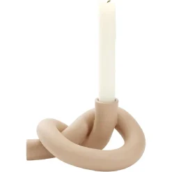Bougeoir noeud 16xH8,5x11cm marron