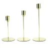 Bougeoir sur pied x3 métal 3 tailles H14,5/17,5/21,5cm (2 modèles)