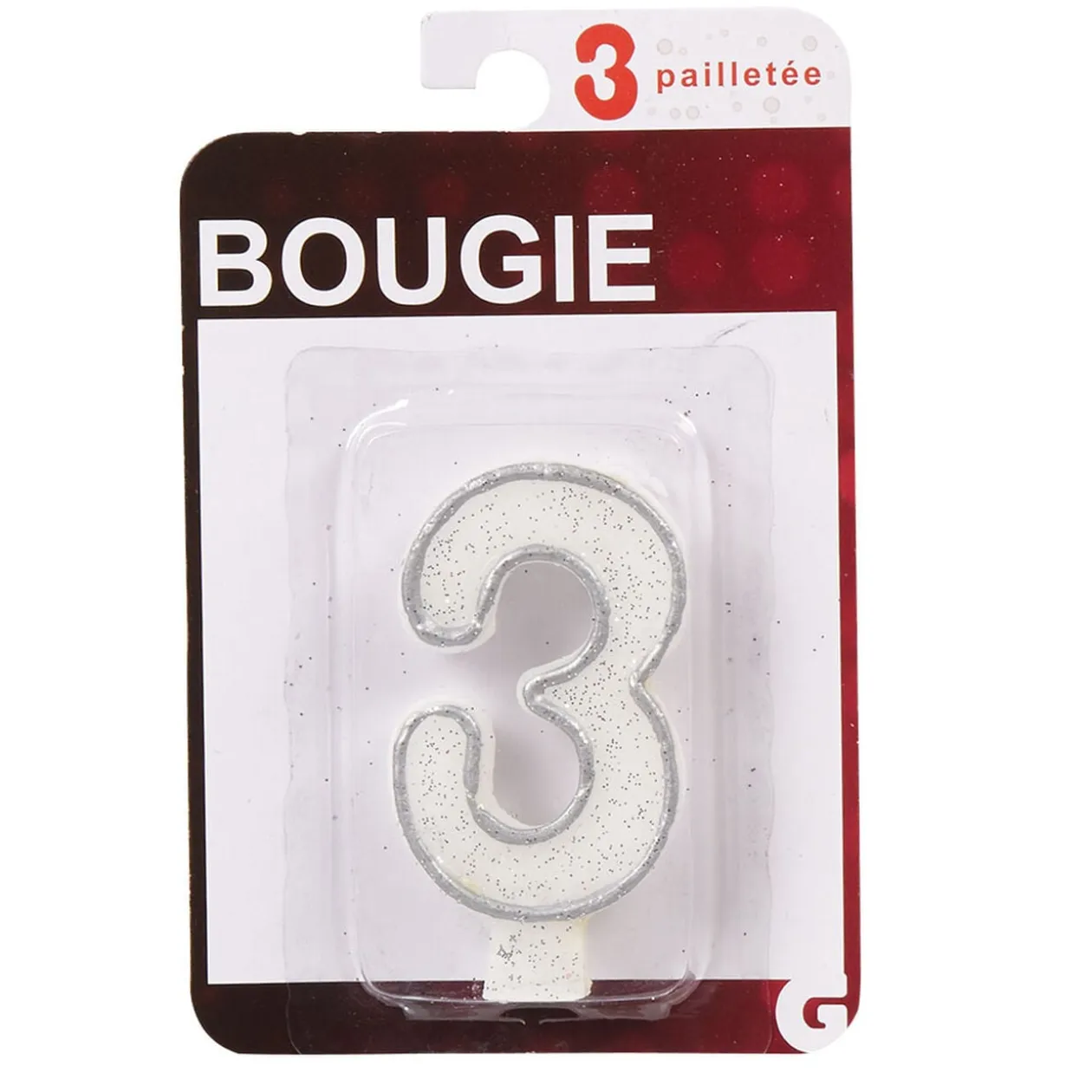 Bougie anniversaire chiffre 3