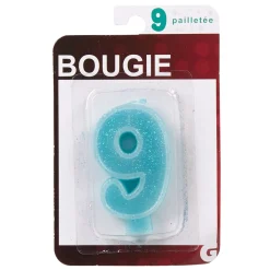 Bougie anniversaire chiffre 9 < Gifi
