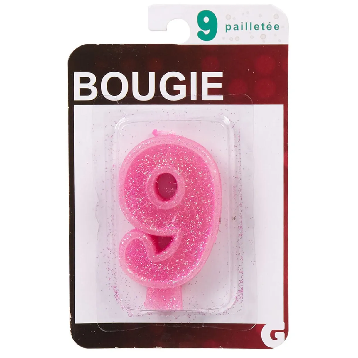 Bougie anniversaire chiffre 9 < Gifi