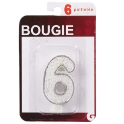 Bougie anniversaire chiffre 6 < Gifi Outlet