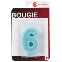 Bougie anniversaire chiffre 6 < Gifi Outlet