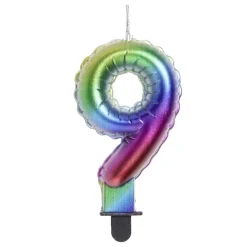 Bougie anniversaire chiffre 9 iridescent < Gifi Sale