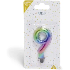 Bougie anniversaire chiffre 9 iridescent < Gifi Sale