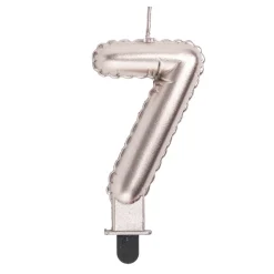 Bougie anniversaire chiffre 5 rose gold