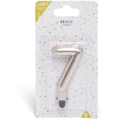 Bougie anniversaire chiffre 5 rose gold