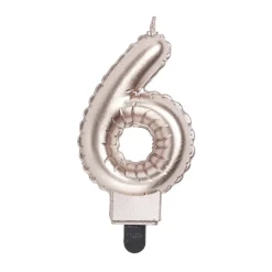 Bougie anniversaire chiffre 4 rose gold