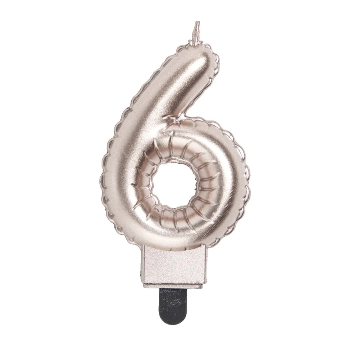 Bougie anniversaire chiffre 4 rose gold