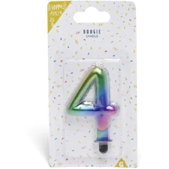 Bougie anniversaire chiffre 4 iridescent < Gifi Clearance