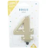 Bougie anniversaire chiffre 2 mat doré