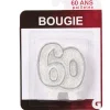 Bougie anniversaire chiffre 60 < Gifi