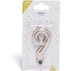 Bougie anniversaire chiffre 9 rose gold < Gifi