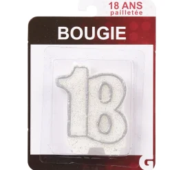 Bougie anniversaire chiffre 30 doré pailleté