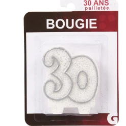 Bougie anniversaire chiffre 30 < Gifi Hot