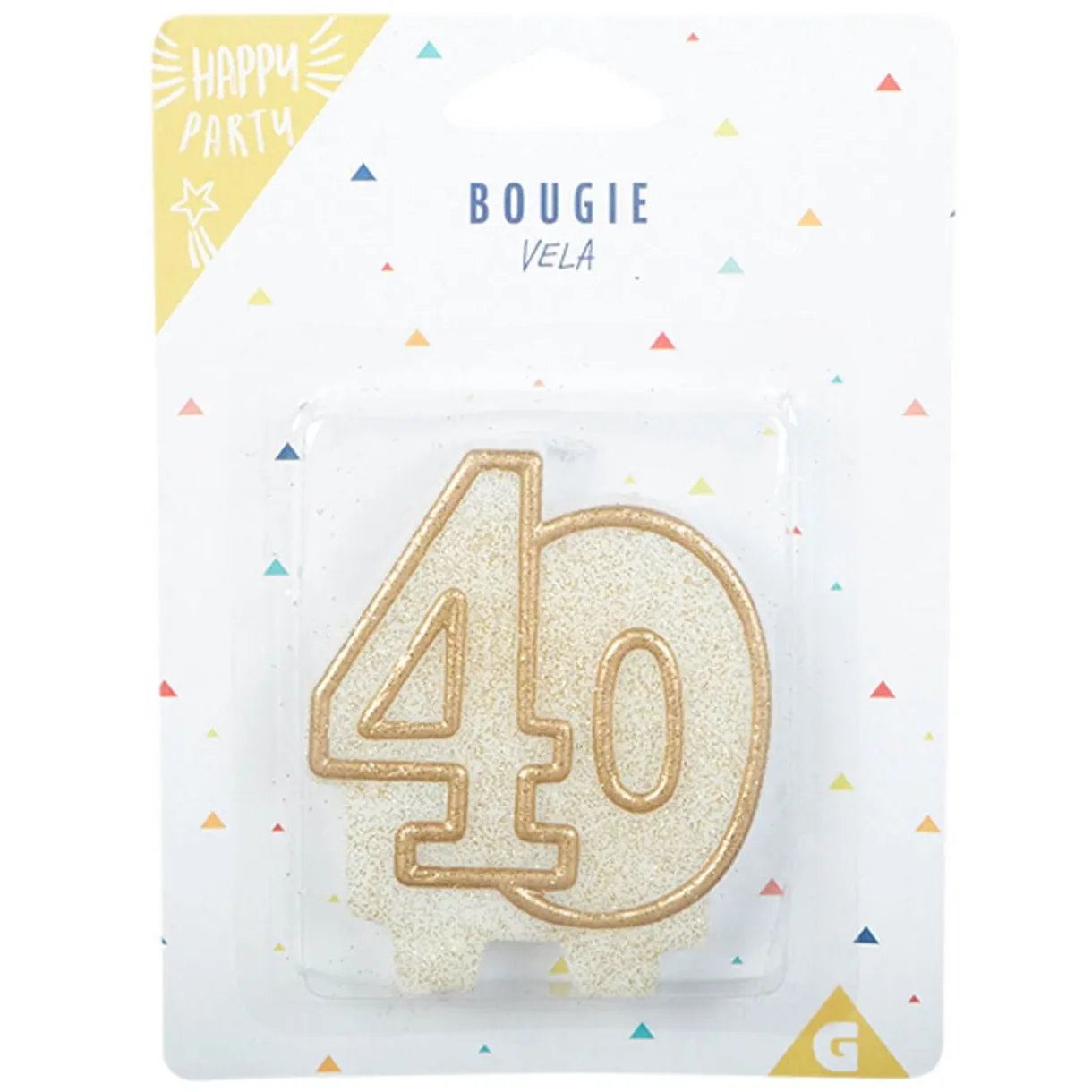 Bougie anniversaire chiffre 40 doré pailleté < Gifi Hot