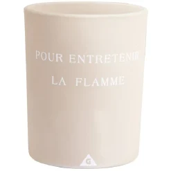 Bougie beige imprimée senteur jasmin orchidée 40H