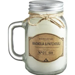 Bougie blanche dans mug en verre avec couvercle - Senteur magnolia patchouli < Gifi New