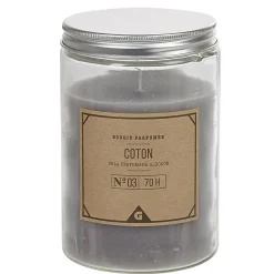 Bougie blanche dans pot en pvc couvercle senteur coton < Gifi Clearance