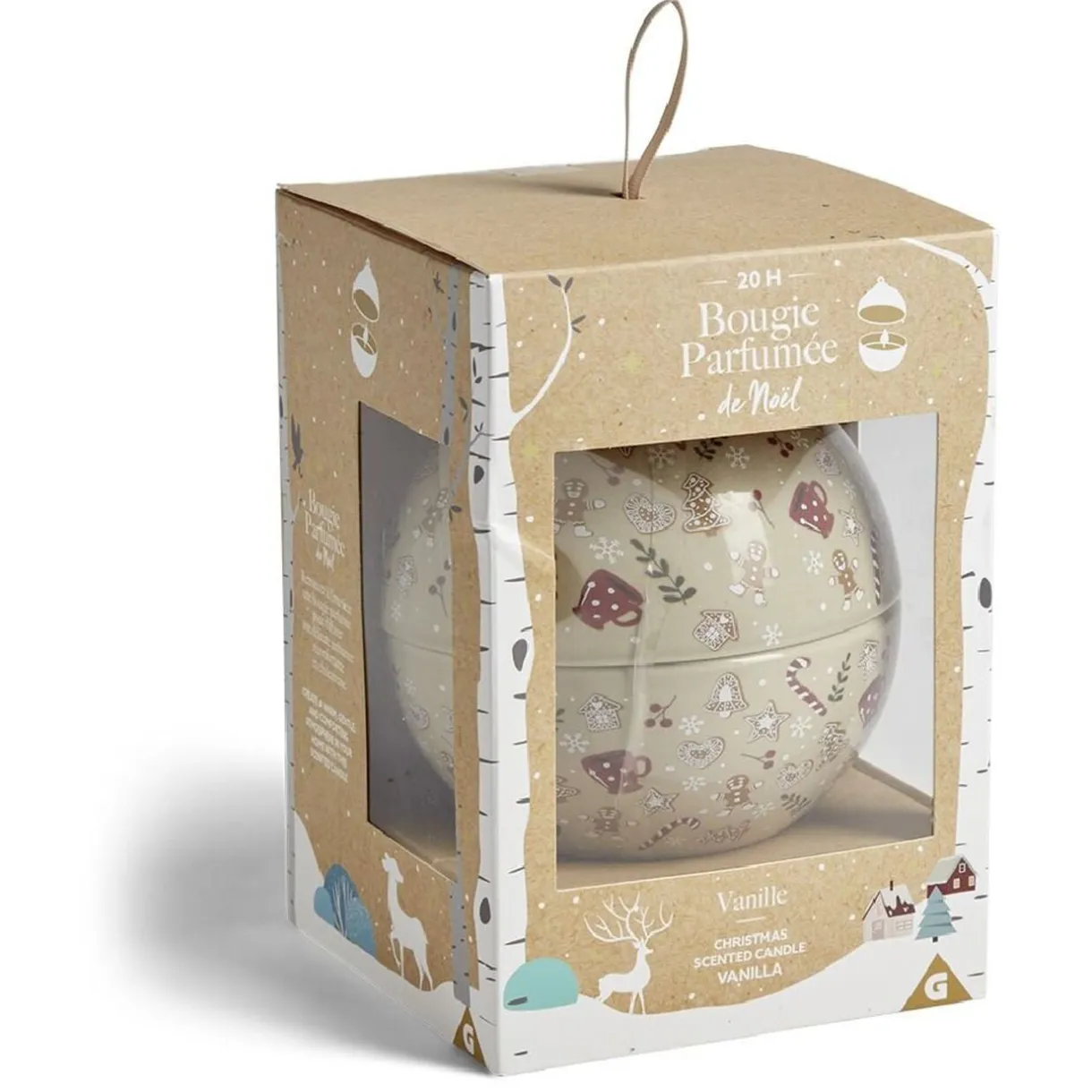 Bougie bonbonnière de Noël senteur vanille < Gifi Discount