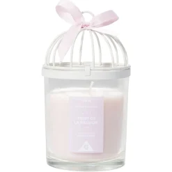 Bougie cage à oiseau rose senteur passion 36H
