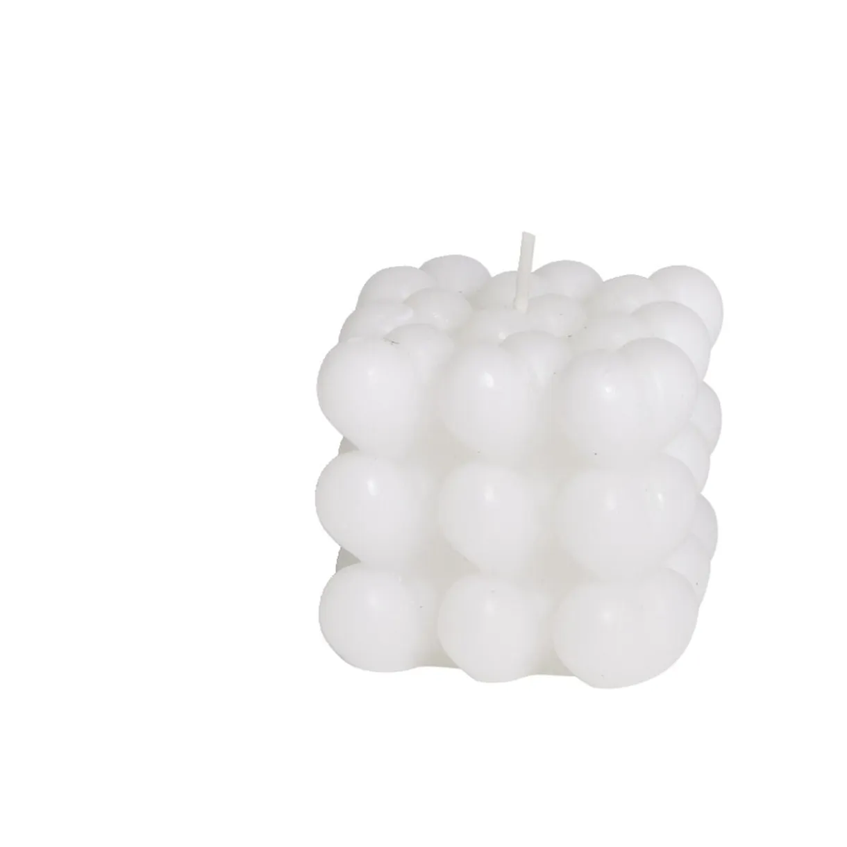 Bougie carrée à bulles 5,5x5,5xH5,5cm < Gifi Hot