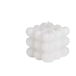 Bougie carrée à bulles 5,5x5,5xH5,5cm < Gifi Hot