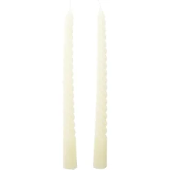 Bougie chandelier torsadée beige H25cm x2 < Gifi Sale