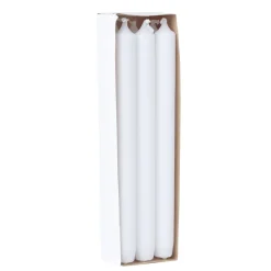 Bougie chandelle blanche Ø2xH25 cm x6 < Gifi Hot