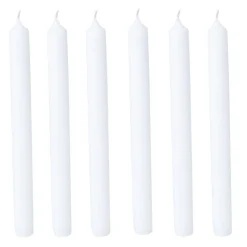 Bougie chandelle blanche Ø2xH25 cm x6 < Gifi Hot