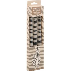 Bougie chandelle cire motif pelage animal Ø2xH25cm (2 modèles léopard ou zèbre) < Gifi Discount