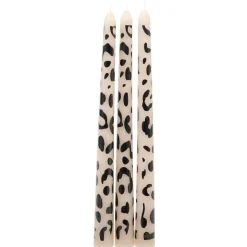 Bougie chandelle cire motif pelage animal Ø2xH25cm (2 modèles léopard ou zèbre) < Gifi Discount