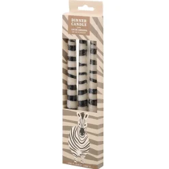 Bougie chandelle cire motif pelage animal Ø2xH25cm (2 modèles léopard ou zèbre) < Gifi Discount