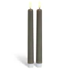 Bougie chandelle LED grise x2 < Gifi Best