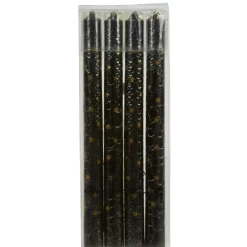 Bougie chandelle étoilée x4 - 3 coloris