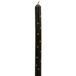 Bougie chandelle étoilée x4 - 3 coloris